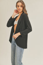 Load image into Gallery viewer, zSALE Anna Textured Open Front Classic Blazer - Black
