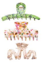 Load image into Gallery viewer, Tropical Brights Multi-Color Hair Claw Clip Set
